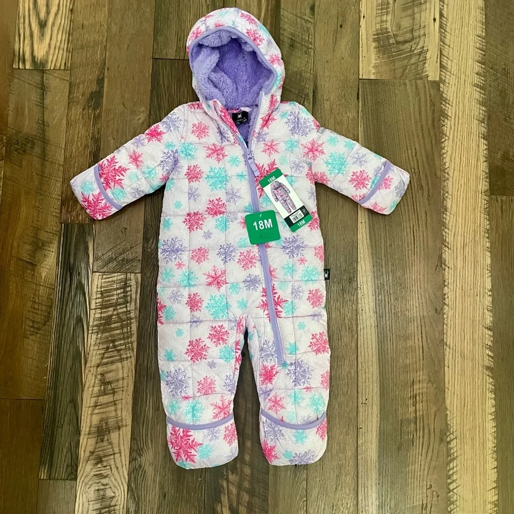 NWT Spyder Full body SNOWSUIT coat girl 18 mo